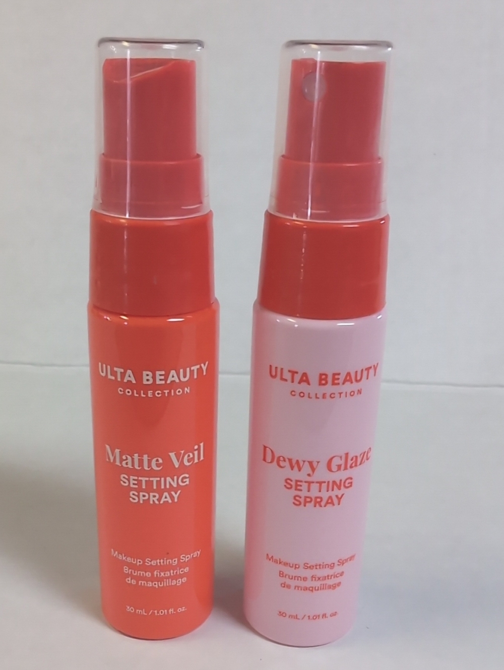 Ulta Beauty Dewy Glaze & Matte Veil Setting Sprays - travel size